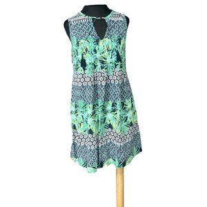 Old Navy Womens Tropical Sleeveless Keyhole Dress M Rayon